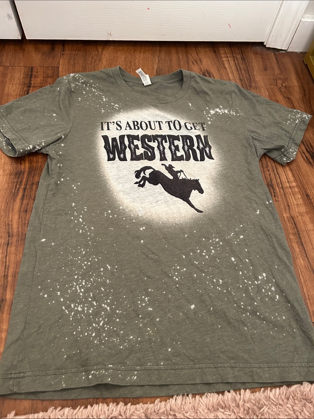 Bella Canvas Olive Green "It's About to Get Western" Graphic Tee